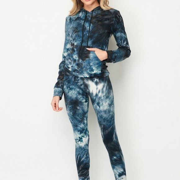 Tie Dye Brushed Hoodie Legging Set - Picture 2 of 7